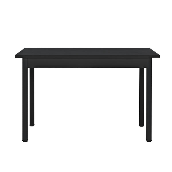 [en.casa] Arredo Sala da Pranzo Tavolo 120 x 60 x 75 cm con 4 Sedie 83 x 54 x 48 cm MDF Acciaio Plastica