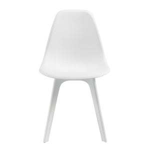 [en.casa] Arredo Sala da Pranzo Tavolo 120 x 60 x 75 cm con 4 Sedie 83 x 54 x 48 cm MDF Acciaio Plastica