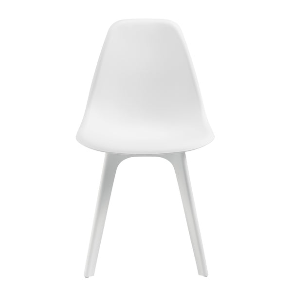 [en.casa] Arredo Sala da Pranzo Tavolo 120 x 60 x 75 cm con 4 Sedie 83 x 54 x 48 cm MDF Acciaio Plastica