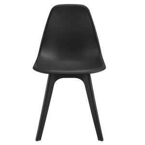[en.casa] Arredo Sala da Pranzo  Set Tavolo Metallo Vetro 105 x 60 x 75 cm con 4 Sedie in Plastica 83 x 54 x 48 cm