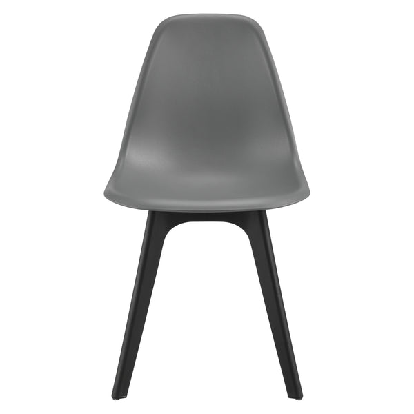 [en.casa] Arredo Sala da Pranzo Tavolo 120 x 60 x 75 cm con 4 Sedie 83 x 54 x 48 cm MDF Acciaio Plastica