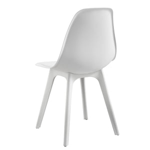 [en.casa] Arredo Sala da Pranzo  Set Tavolo Metallo Vetro 105 x 60 x 75 cm con 4 Sedie in Plastica 83 x 54 x 48 cm