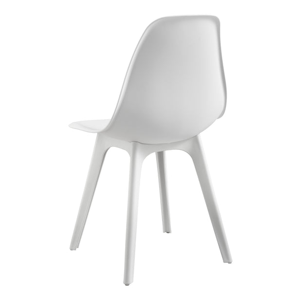 [en.casa] Arredo Sala da Pranzo Tavolo 120 x 60 x 75 cm con 4 Sedie 83 x 54 x 48 cm MDF Acciaio Plastica