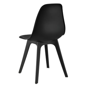 [en.casa] Arredo Sala da Pranzo  Set Tavolo Metallo Vetro 105 x 60 x 75 cm con 4 Sedie in Plastica 83 x 54 x 48 cm