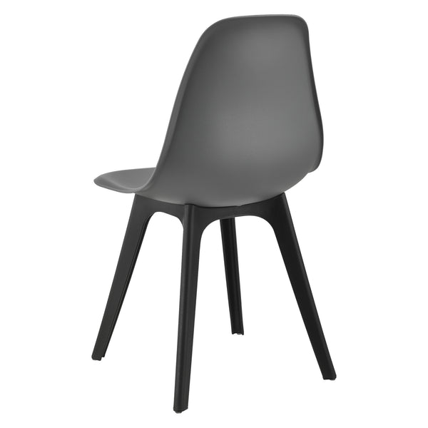 [en.casa] Arredo Sala da Pranzo Tavolo 120 x 60 x 75 cm con 4 Sedie 83 x 54 x 48 cm MDF Acciaio Plastica