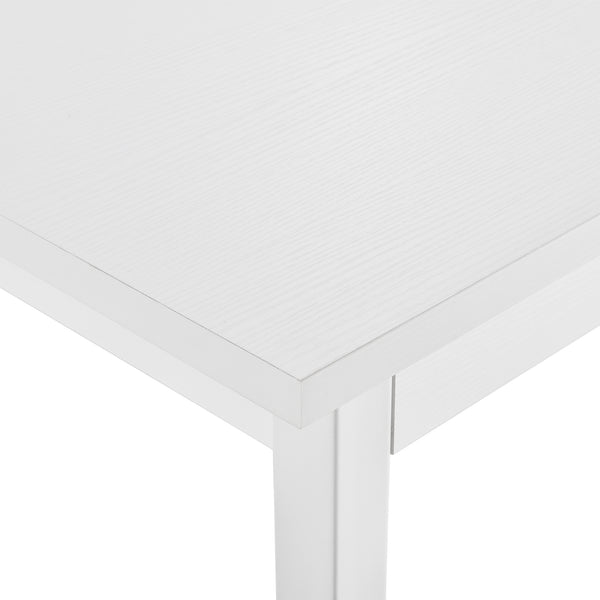 Set Sala da Pranzo Bjerkvik Tavolo 140x60 cm e 6 Sedie Imbottite Rivestimento in Similpelle [en.casa] 