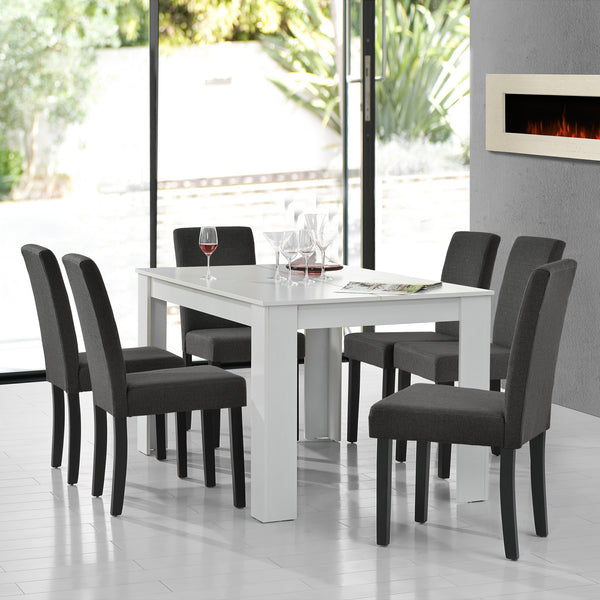 Table de salle à manger avec 6 chaises Kramfors couleurs différentes [en.casa] 