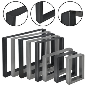 Set di 2 Gambe Rettangolari 'Makers' in Acciaio per Mobili Fai da Te - Vari Colori e Misure [en.casa] 