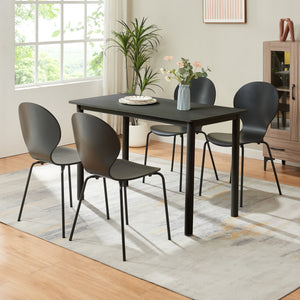 Set di 4 Sedie da Sala Etne Impilabili [en.casa] 