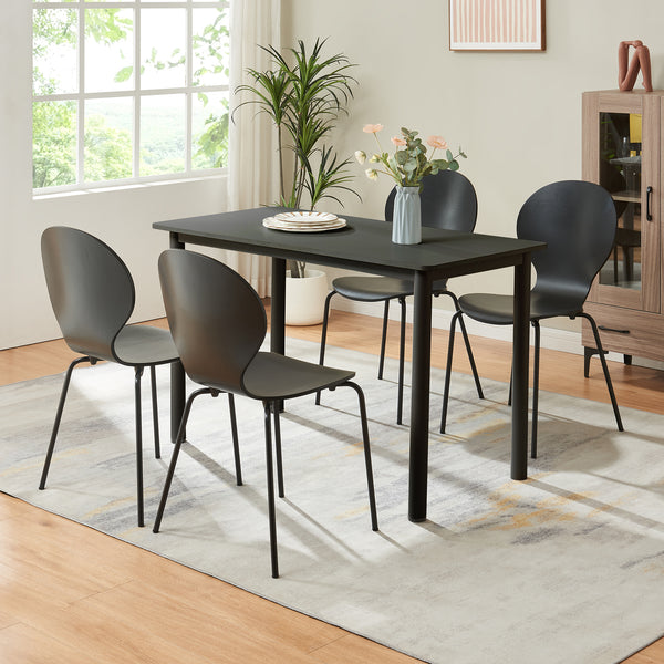 Set di 4 Sedie da Sala Etne Impilabili [en.casa] 