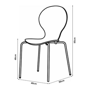 Set di 4 Sedie da Sala Etne Impilabili [en.casa] 