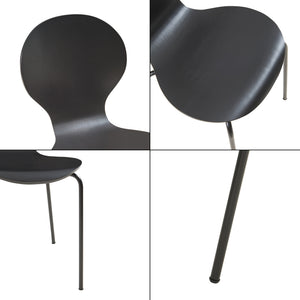 Set di 4 Sedie da Sala Etne Impilabili [en.casa] 