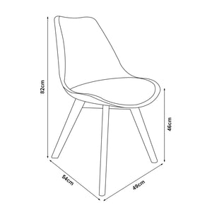 Lot de 2 chaises de salle à manger Fläten [en.casa] 