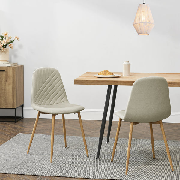 Set Köfering di 2 Sedie da Sala con Cuciture Decorative - Vari Colori [en.casa]