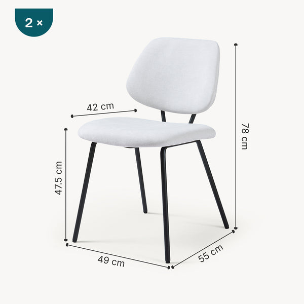 Lot de chaises de salle à manger Köma [en.casa] 