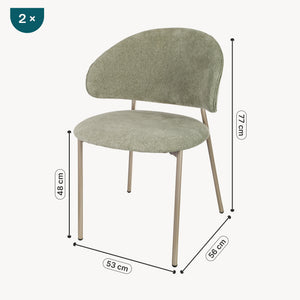 Lot de chaises de salle à manger Lipis 77 x 53 x 56 cm [en.casa]