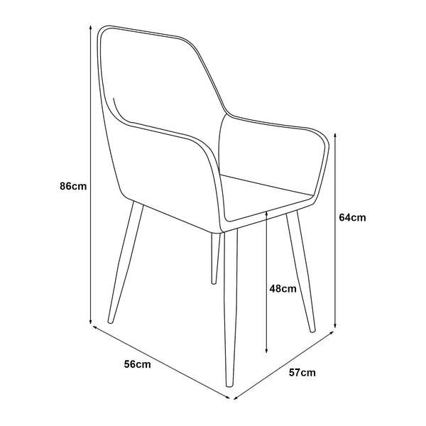 Esszimmerstuhlset Hollola [en.casa]