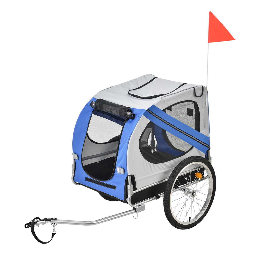 Carrello per bicicletta Max. 26 kg Trasporto cani Impermeabile Giallo/Blu pro.tec - premiumXL