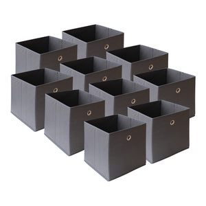 Set di 10 Scatole Pieghevoli Portaoggetti in Tessuto 28 x 30 x 30 cm [en.casa]