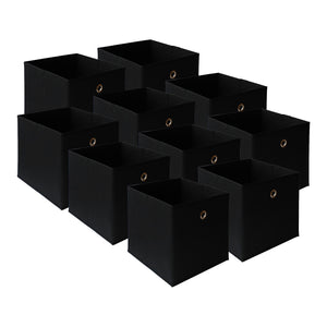 Set de 10 Boîtes de Rangement Textile Non Tissé 28 x 30 x 30 cm [en.casa]