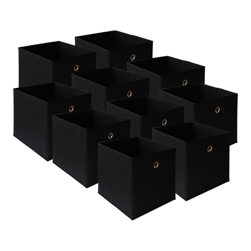 Set de 10 Boîtes de Rangement Textile Non Tissé 28 x 30 x 30 cm [en.casa]