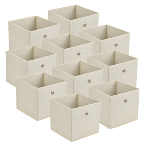 Set de 10 Boîtes de Rangement Textile Non Tissé 28 x 30 x 30 cm [en.casa]
