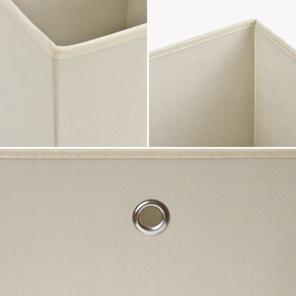 Set de 10 Boîtes de Rangement Textile Non Tissé 28 x 30 x 30 cm [en.casa]