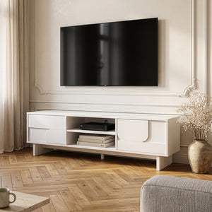 Meuble TV Katanshumn avec 2 portes 150x39x45 cm [en.casa]