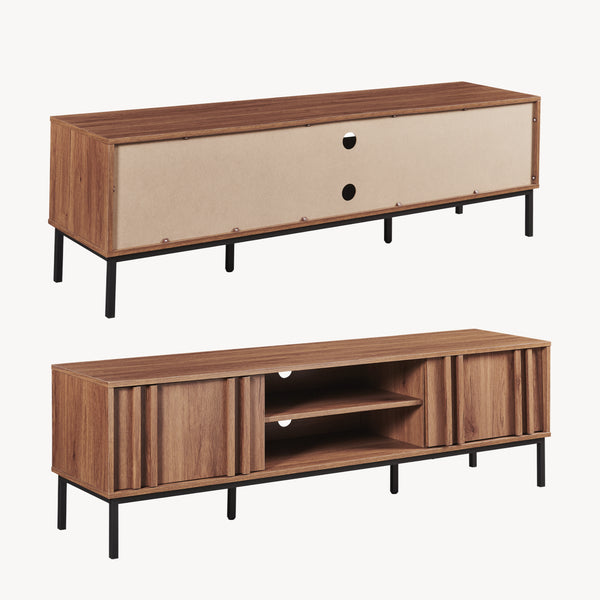 Fernsehschrank Kilmandar 160x40x49 cm Walnussoptik [en.casa]