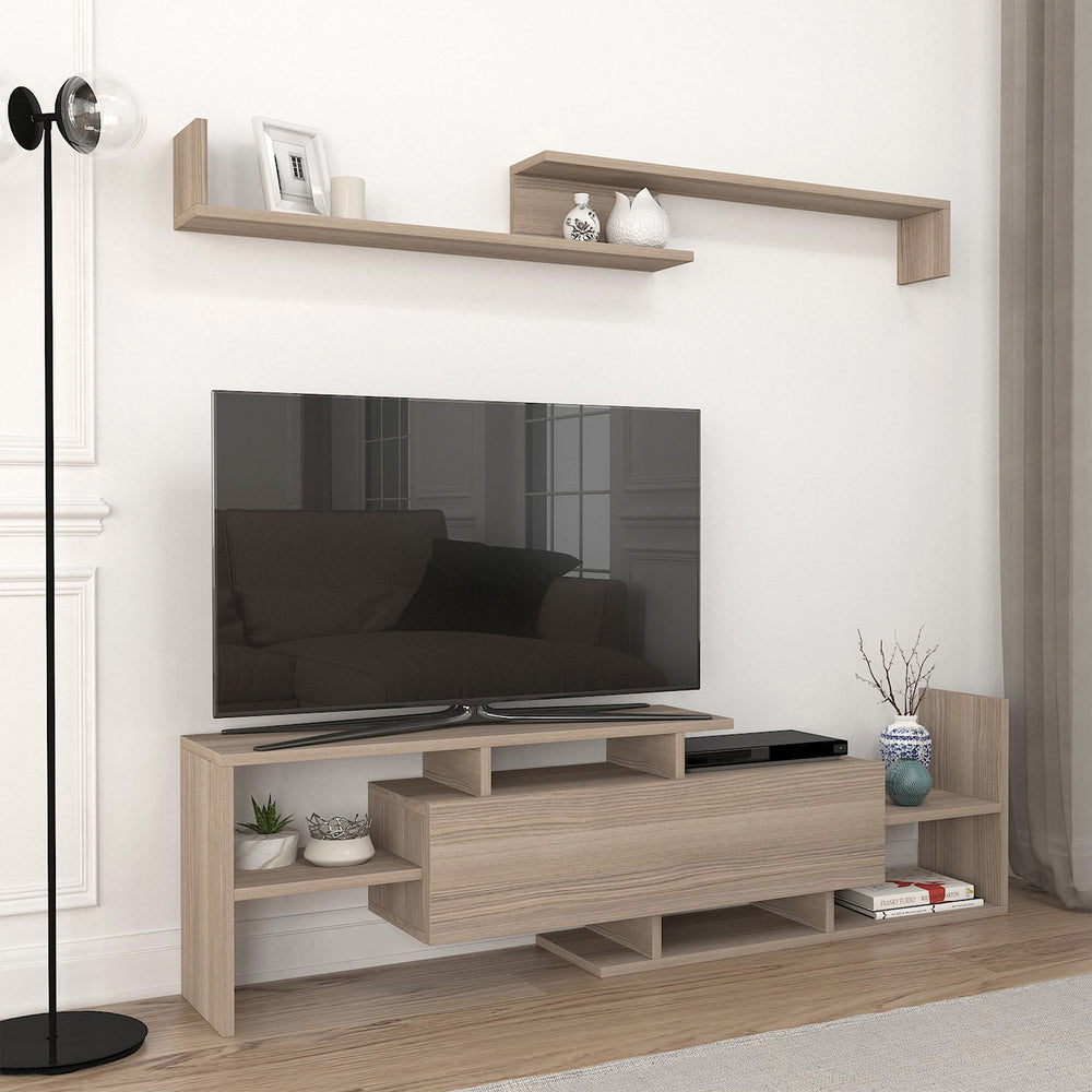 Set Liksefte di Mobile Porta TV e Mensola da Parete - [en.casa]