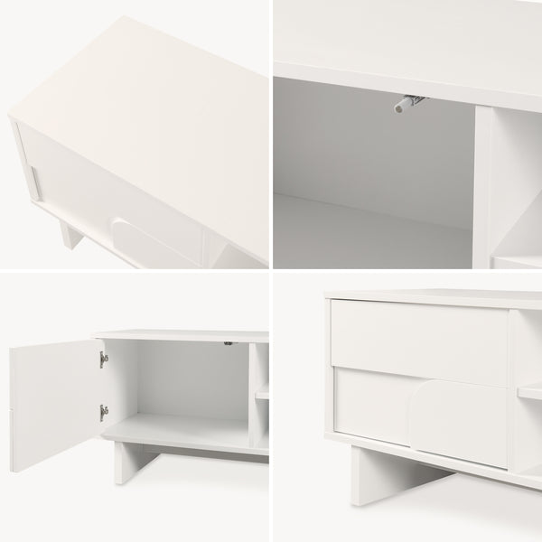 Meuble TV Katanshumn avec 2 portes 150x39x45 cm [en.casa]