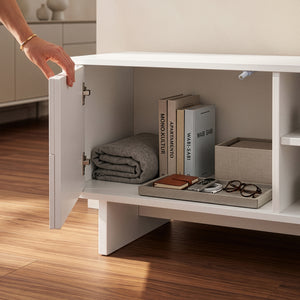 Meuble TV Katanshumn avec 2 portes 150x39x45 cm [en.casa]