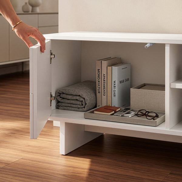 Meuble TV Katanshumn avec 2 portes 150x39x45 cm [en.casa]