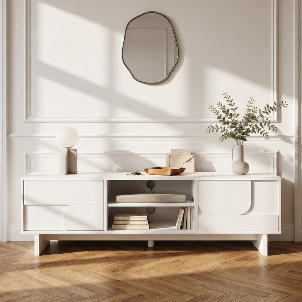 Meuble TV Katanshumn avec 2 portes 150x39x45 cm [en.casa]