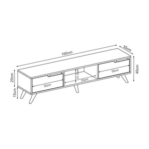 Fernsehschrank Kullila 160x35x40 cm [en.casa]