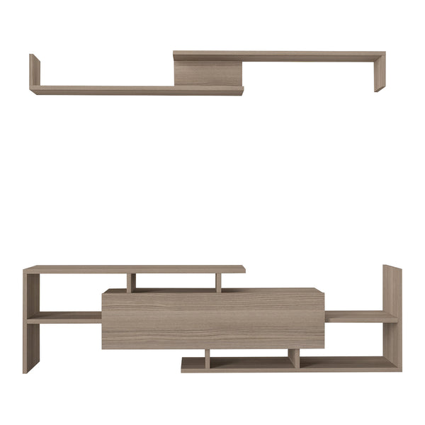 Fernsehschrank Liksefte mit Wandregal 154x28x42 cm [en.casa]