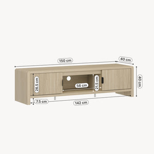Fernsehschrank Lukkodso 150x40x40 cm [en.casa]