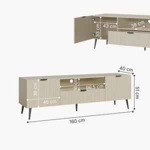 Mobile Porta TV Nand con Ante Decorative [en.casa]