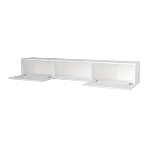 Mobile TV da Parete Paltamo Armadietto Pensile con Ante a Ribalta 180 x 31 x 29,5 cm [en.casa]