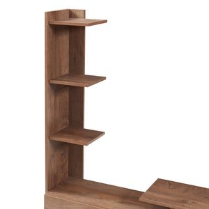 Meuble TV Rauki avec étagères latérales 233 x 31 x 140,5 cm [en.casa]