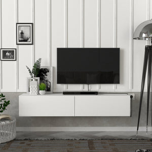Meuble TV Toivakka 135 x 31 x 25 cm [en.casa]