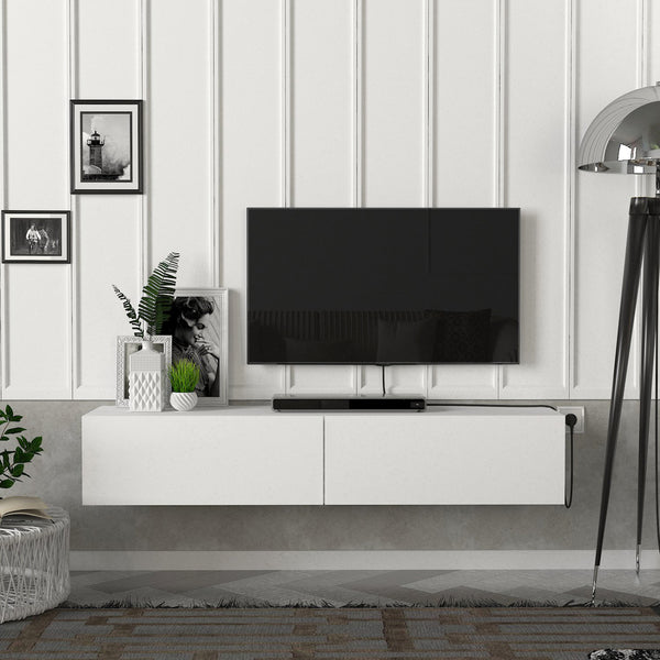 Meuble TV Toivakka 135 x 31 x 25 cm [en.casa]