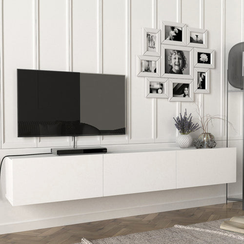 Meuble TV Vihti 180x31x29,5cm en différentes couleurs [en.casa] - premiumXL