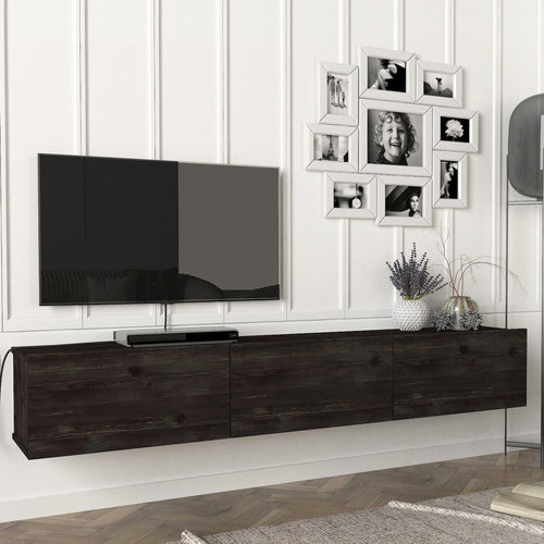 Meuble TV Vihti 180x31x29,5cm en différentes couleurs [en.casa] - premiumXL