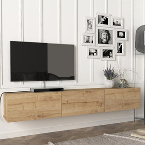 Meuble TV Vihti 180x31x29,5cm en différentes couleurs [en.casa] - premiumXL