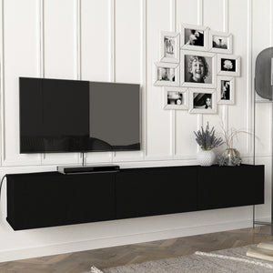 Meuble TV Vihti 180x31x29,5cm en différentes couleurs [en.casa] - premiumXL