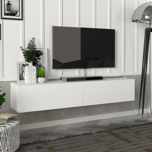 Meuble TV Toivakka 135x31x25cm en différentes couleurs [en.casa] - premiumXL