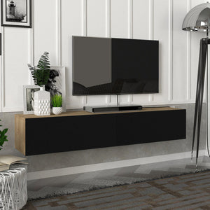 Meuble TV Toivakka 135x31x25cm en différentes couleurs [en.casa] - premiumXL
