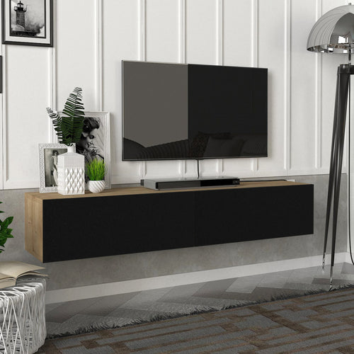 Meuble TV Toivakka 135x31x25cm en différentes couleurs [en.casa] - premiumXL