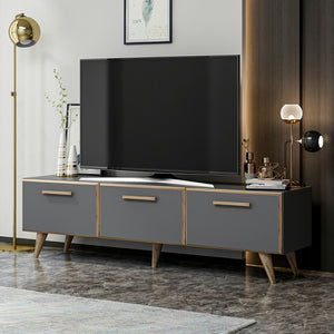 Mobile Porta TV 'Brønderslev' Armadietto Basso a 3 Ante a Ribalta - Vari colori [en.casa]